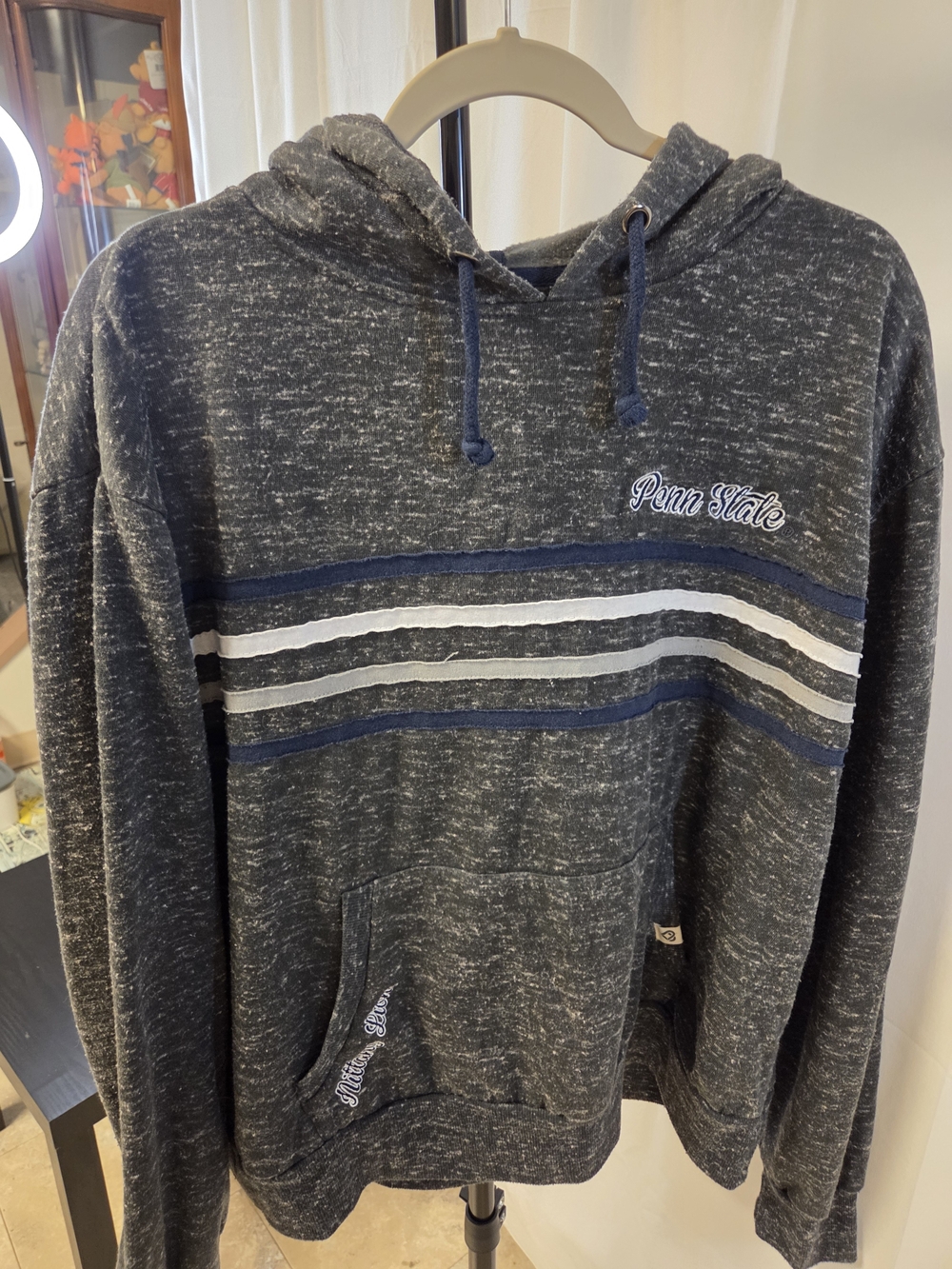 Men's Heathered Black Pullover Hoodie